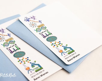 Biology Flat Card Set (Personalized): Science Stationery