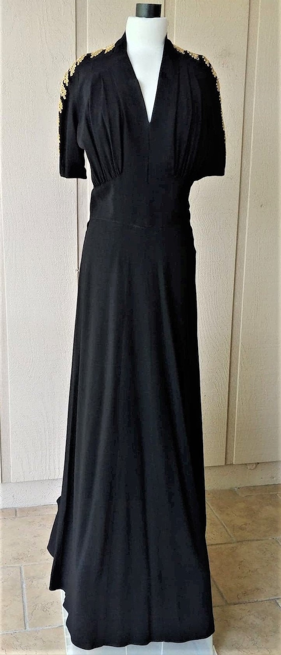 WWII 1940s Evening Gown Medium
