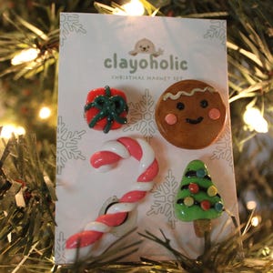 Christmas Polymer Clay Magnet Set