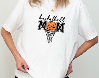 Basketball Mom Graphic T-Shirt, Sports Mama Game Day Gift