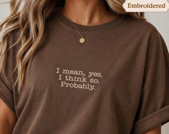 Minimalist Embroidered Sweatshirt, Quote Sweatshirt, Oversized Cozy Pullover, Neutral Clothing, Unisex Gift