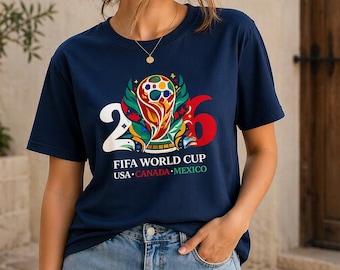 2026 World Cup Graphic Tee USA Canada Mexico Soccer Fan Unisex Gift