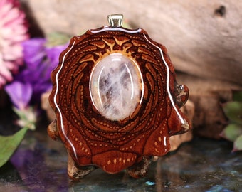 Moonstone (Medium) Third Eye Pinecone Pendant