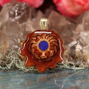 Pinecone Pendant with Glowing Crushed Lapis Mini by Third Eye Pinecones image 1