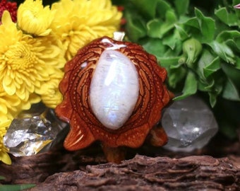 Moonstone (Medium) Third Eye Pinecone Pendant
