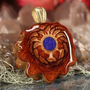 Pinecone Pendant with Glowing Crushed Lapis Mini by Third Eye Pinecones image 3