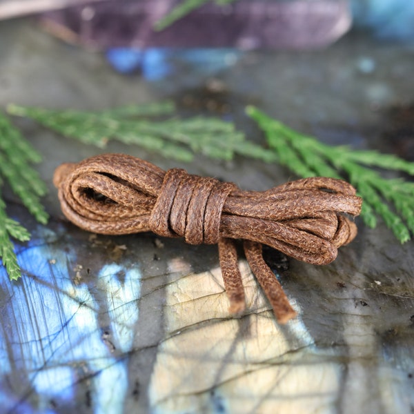 Natural Faux Leather Cord / Third Eye Pinecones Replacement Cord