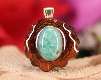 Pinecone Pendant with Amazonite (Mini) by Third Eye Pinecone