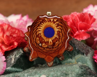 Pinecone Pendant with Glowing Crushed Lapis (Medium) by Third Eye Pinecones