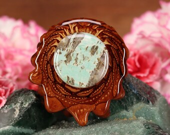 Pinecone Pendant with Variscite (Large) by Third Eye Pinecones