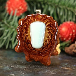 Pinecone Pendant with Turquoise (Medium) by Third Eye Pinecone