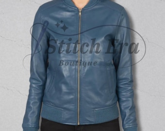Elite Craft Leather Bomber Jacket Women's  Luxe Edition