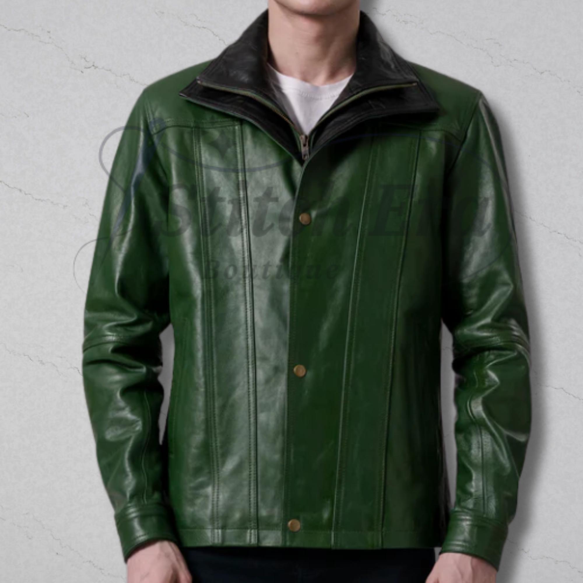Classic Leather Jacket for Men - Vintage Handmade Moto Style