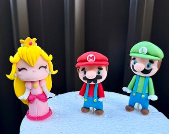 Handgemaakte figuurfiguren caketoppers - minimalistische collectie (ongeveer 8 cm)