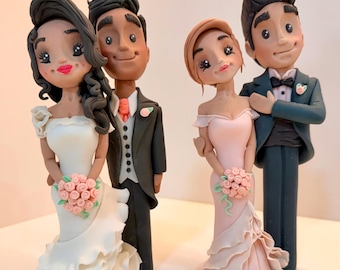 Custom wedding figure. Bride and Groom Cake Topper