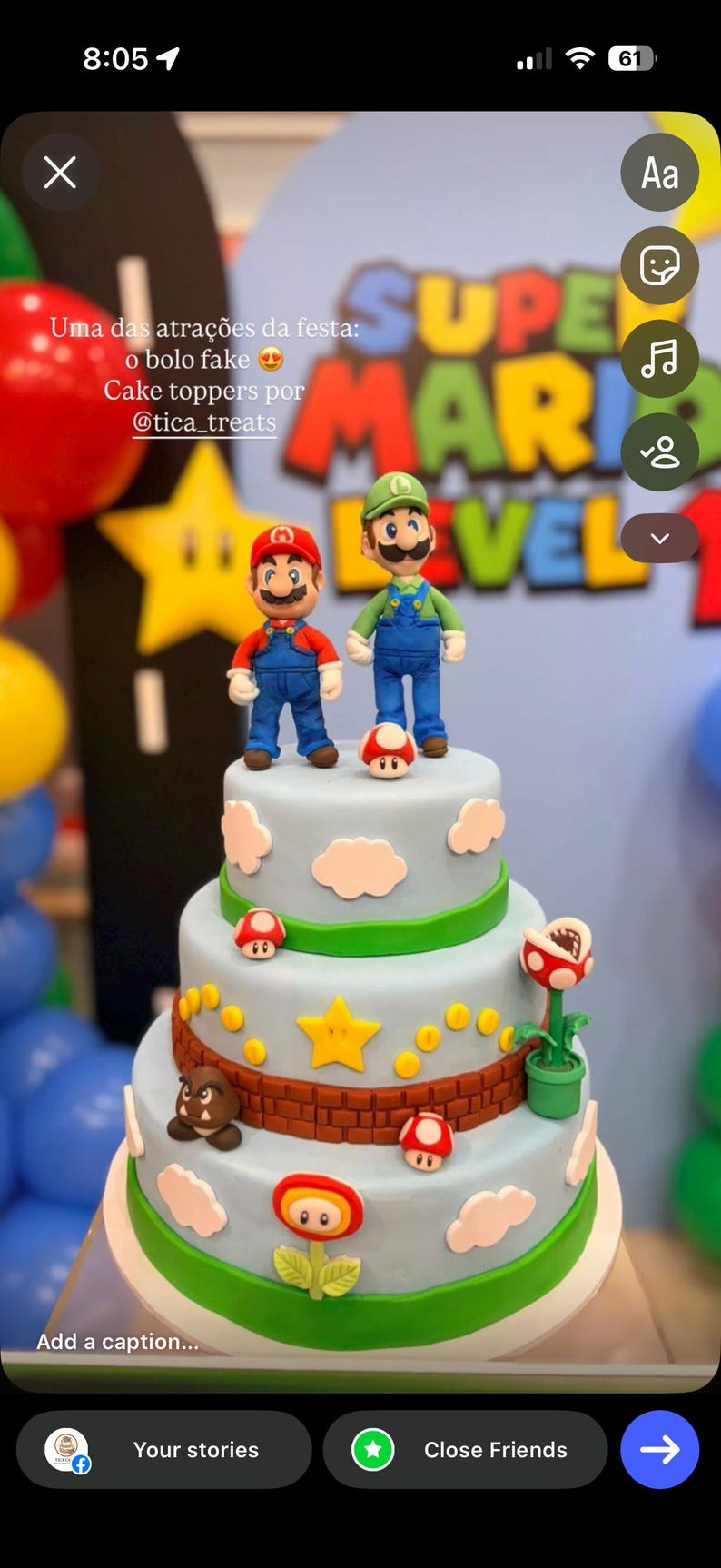 Super Mario Bros Cake Topper image 1