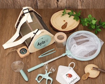 Gepersonaliseerde ontdekkingsreizigerset voor kinderen Bug Catcher Set Outdoor natuur avontuur speelgoed met observatiedoos vangnet kompas cadeau voor jongens meisjes