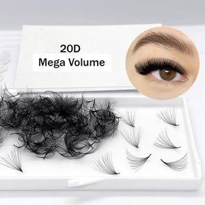 20D Mega Volume Premade Lash Extensions | 0.05mm C/D/CC/DD Curl