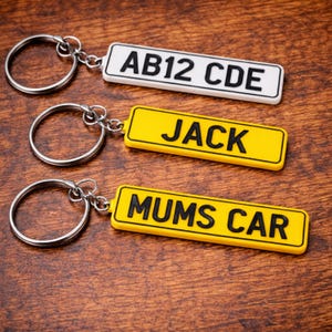 Custom Number Plate Style Keyring