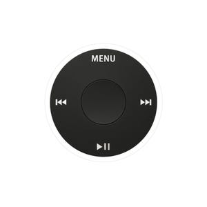 Adhesivo de vinilo troquelado para reproductor de música MP3 con rueda de clic / Adhesivo estilo iPod retro
