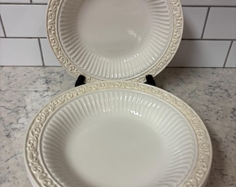 Juego de 5 cuencos para pasta Lenox Butler's Pantry con relieve y motivos en espiral.