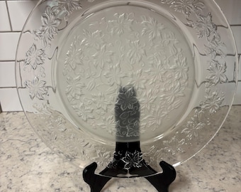 Vintage Princess House Fantasia Pattern clear pressed dinnerware.