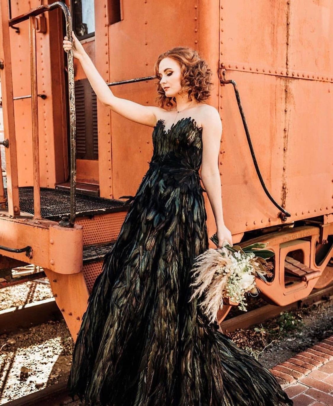 black swan feather dress Black Swan Strapless Corset Dress | Ellae Lisque S / Black - Perfect Corset Dress for Birthdays, Date Nights, Parties main image 0