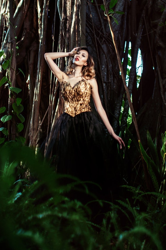 feather corset top