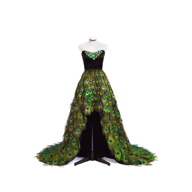Peacock Feather Bridesmaid Dress