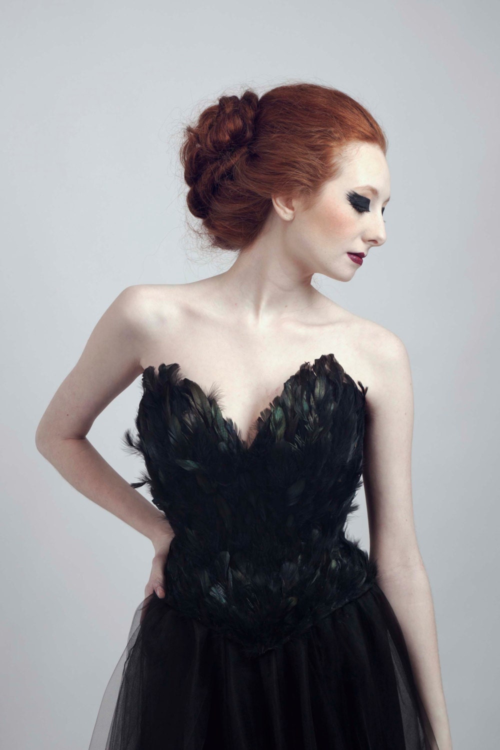 ワンピース Ballerina feather peplum tops Ballerina