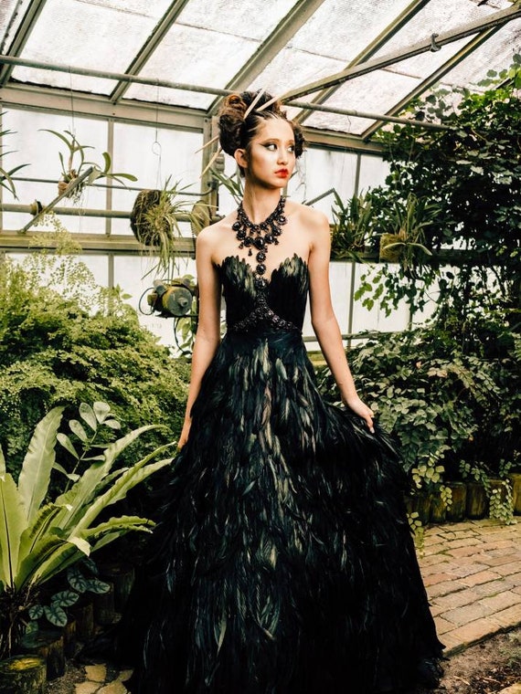 black masquerade dress