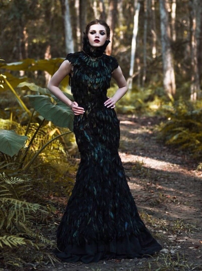 green emerald velvet dress Kalena Black Velvet Feather Trim Midi Dress – Club L London main image 1
