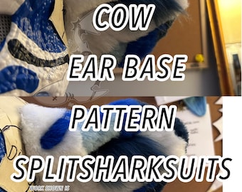 Cow dinomask ear pattern - SplitsharkSuits
