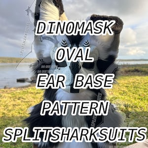 Ovalt dinosauriemönster med öron – SplitsharkSuits