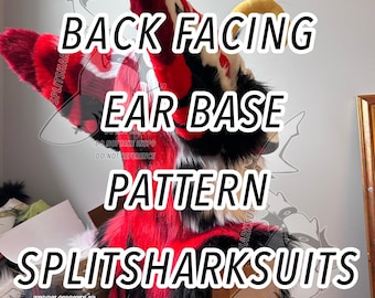 Back facing dinomask ear base pattern / back facing ear pattern - splitsharksuits