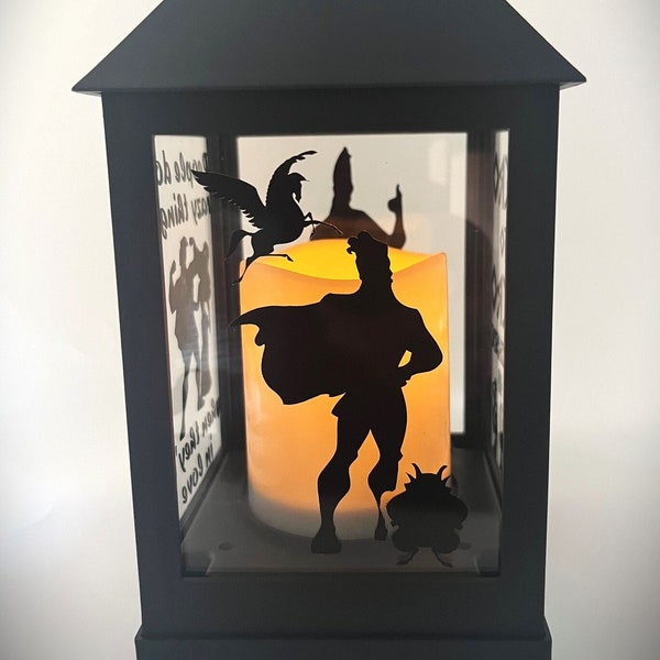 Disney-Inspired Hercules Lantern, Nursery, Megara, Meg, Gift, Birthday, Shower, Housewarming, Anniversary, Wedding