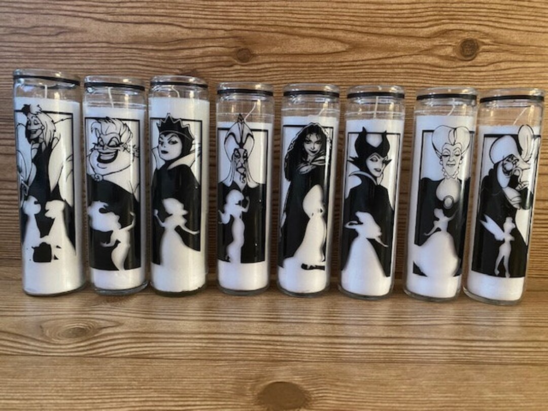Disneyinspired Villains & Main Characters Pillar Candles, Birthday
