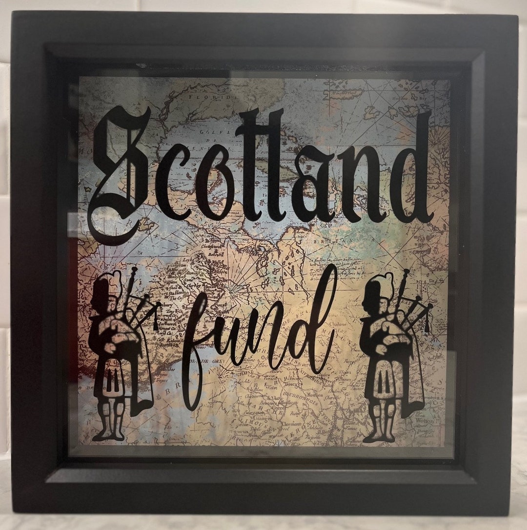 Scotland Shadow Box Scotland Vacation Fund Bank, Travel, Shadow Box, Birthday, Wedding ...