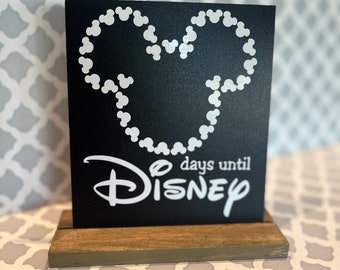 Disney-Inspired Vacation Countdown Mickey or Minnie Chalkboard, Travel, Disney Parks, Birthday, Wedding, Honeymoon, Gift, Vacation