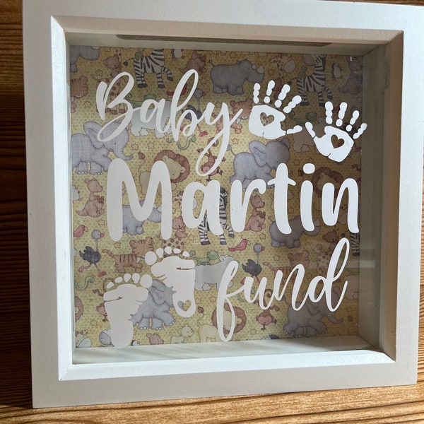 Baby Fund Bank, Savings, Maternity, Pregnancy, Customize, Personalize, Birthday, Gift, Shower