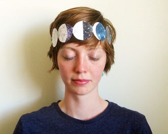 Printale Paper Party Crown, Moon Phases