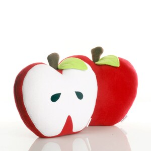 Set di cuscini Red Apple (1 mezza mela e 1 mela intera)