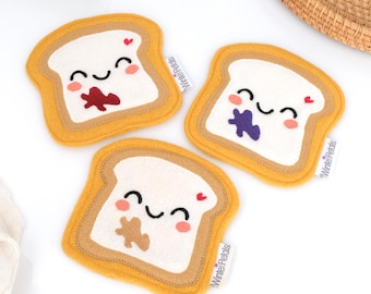 Handmade Toast Coaster Set of 3 – Bread Slice Coaster - Gift For Coffee or Tea Drinker