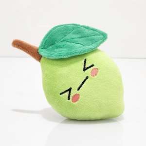 Handmade Kawaii Lime Plushie: Velboa Fruit Nursery Decor