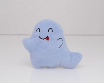 Lindo fantasma de peluche Prototipo A – Fantasma kawaii hecho a mano - Compañero de escritorio - Amigo de bolsillo - Pequeño regalo - Regalo de Halloween