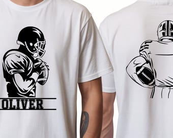 Personalized Football Player Shirt, Custom Name Football Tee, American Football T-Shirt, Sports Fan Gift