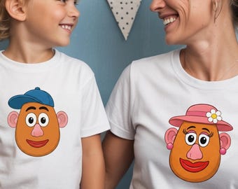 Mr. & Mrs. Potato Head Matching Family Shirt Set, Mother Daughter Son Matching Sweater, Mother's Day Gift