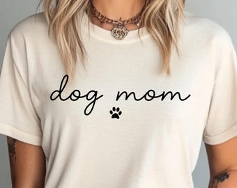 Dog Mom Sweatshirt, Ring-Spun Cotton Dog Lover Tee