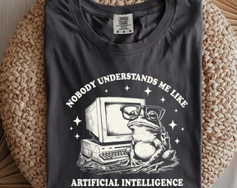 Vintage Frog AI T-Shirt, Funny Graphic Tee