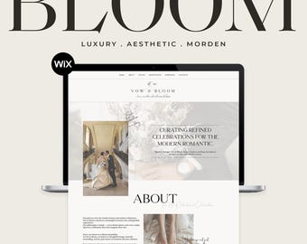 Wix Website Template Wedding Planner Bridal Services Event Planner Luxury Aesthetic Wedding Website Design Modern Minimalist Wix Template